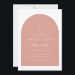 Blush Pink Modern Arch Minimal Wedding Invitation Kaart<br><div class="desc">Kan volledig worden aangepast aan uw behoeften. © Gorjo Design. Gemaakt voor je via het Zazzle platform. // Op zoek naar overeenkomende objecten? Andere kantoorbenodigdheden uit de set die beschikbaar is in de afdeling "collecties" van mijn winkel. // Hulp nodig bij het aanpassen van uw ontwerp? Heb je andere ideeën?...</div>