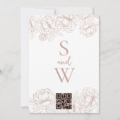 Blush Pink Modern Boho Classic Minimalistische bru Kaart (Achterkant)