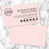 Blush Pink Modern Business Logo Loyalty Kaart