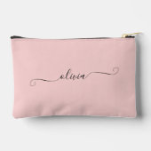 Blush Pink Modern Chic Script gepersonaliseerd Etui (Achterkant)