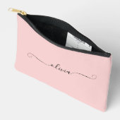 Blush Pink Modern Chic Script gepersonaliseerd Etui (Open)