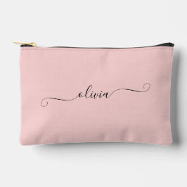 Blush Pink Modern Chic Script gepersonaliseerd Etui