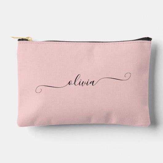 Blush Pink Modern Chic Script gepersonaliseerd Etui (Voorkant)