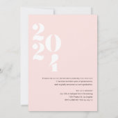 Blush Pink Modern Class of 2024 Foto Afstuderen Kaart (Achterkant)