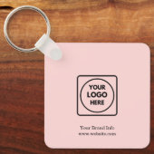 Blush Pink Modern | Custom Business Logo Design Sleutelhanger (Voorkant)