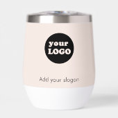 Blush Pink Modern Custom Company Logo Slogan (Voorkant)