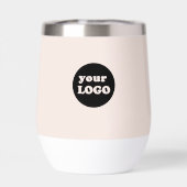 Blush Pink Modern Custom Company Logo Slogan (Achterkant)