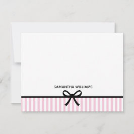 Blush Pink Modern Elegant Girly Monogram Naam Notitiekaartje