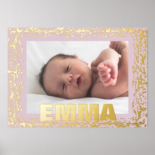 BLUSH PINK | MODERN GOLD TEXTUURFOTO-LIJST FOLIE AFDRUKKEN (Voorkant)