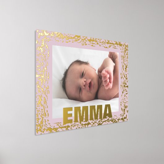 BLUSH PINK | MODERN GOLD TEXTUURFOTO-LIJST FOLIE AFDRUKKEN (Laagn)