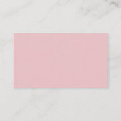 Blush Pink Modern Handgeschreven Boeken voor Baby Informatiekaartje (Achterkant)