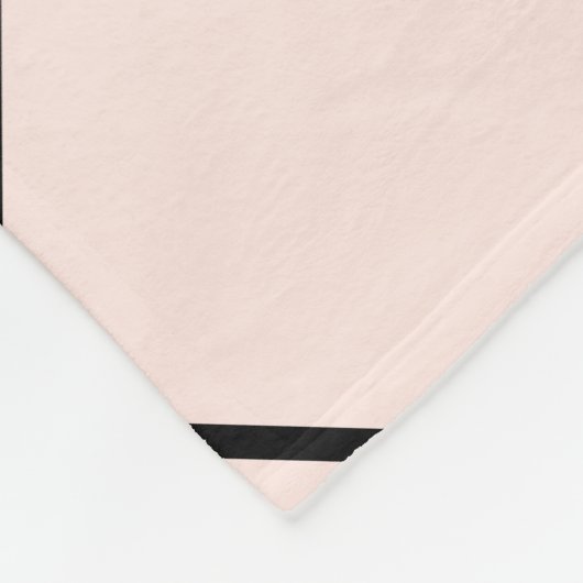Blush Pink Modern Luxe Girly Monogram Initiaal Fleece Deken (Hoek)