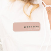 Blush Pink Modern Minimal Feminine Girly Naamplaatje