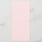 Blush Pink Modern Minimalist Accents Wedding Menu (Achterkant)