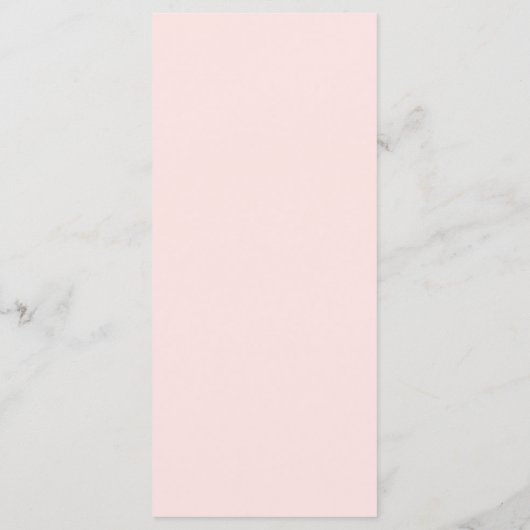 Blush Pink Modern Minimalist Accents Wedding Menu (Achterkant)