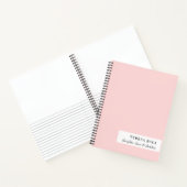 Blush Pink Modern Minimalist Design Notitieboek (Binnen)