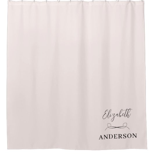 Blush Pink Modern Minimalist Douchegordijn (Voorkant)