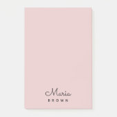 Blush Pink Modern Minimalist Feminine Post-it® Notes (Voorkant)