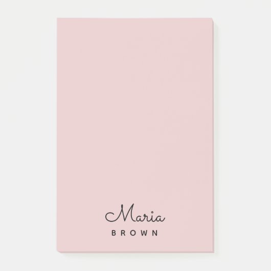 Blush Pink Modern Minimalist Feminine Post-it® Notes (Voorkant)