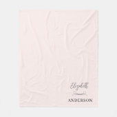 Blush Pink Modern Minimalist Fleece Deken (Voorkant)