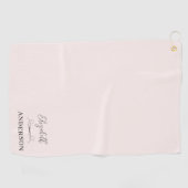 Blush Pink Modern Minimalist Golfhanddoek (Horizontaal)
