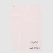 Blush Pink Modern Minimalist Golfhanddoek (Voorkant)
