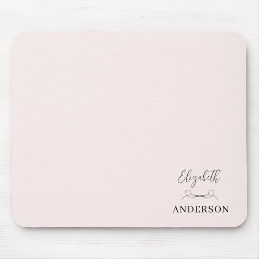 Blush Pink Modern Minimalist Muismat (Voorkant)