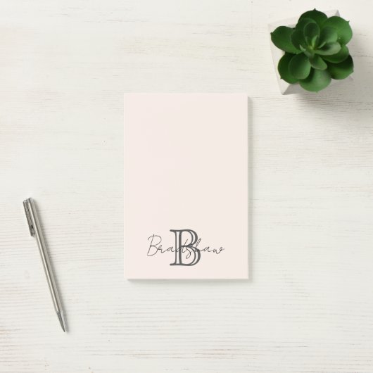 Blush Pink Modern Minimalist Post-it® Notes (Kantoor)