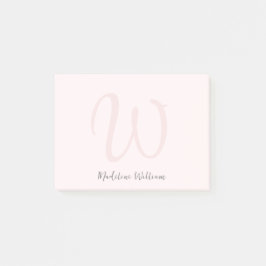 Blush Pink Modern Minimalist Post-it® Notes