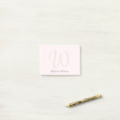 Blush Pink Modern Minimalist Post-it® Notes (Op bureau)