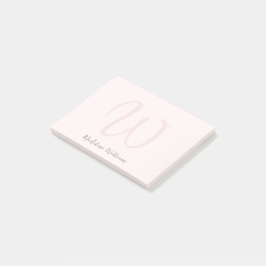 Blush Pink Modern Minimalist Post-it® Notes (Schuin)