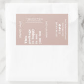 Blush Pink Modern Minimalist Rechthoekige Sticker (Tas)