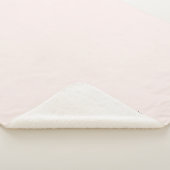 Blush Pink Modern Minimalist Sherpa Deken (3/4)