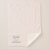Blush Pink Modern Minimalist Sherpa Deken (Voorkant)