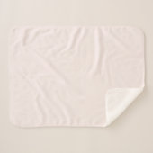 Blush Pink Modern Minimalist Sherpa Deken (Voorkant (horizontaal))