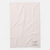 Blush Pink Modern Minimalist Theedoek (Verticaal)