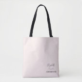 Blush Pink Modern Minimalist Tote Bag (Voorkant)
