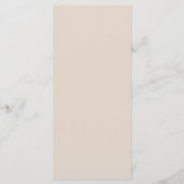 Blush Pink Modern Minimalist Weduwflat Menu (Achterkant)