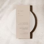 Blush Pink Modern Minimalist Weduwflat Menu<br><div class="desc">Het ontwerp is voorzien van een handgeschreven lettertype en een modern, minimalistisch ontwerp. Ontworpen om te coördineren met voor het Collectie van de Uitnodiging van de Weddenschap "SERENA". Klik op "Personaliseren" als je details wilt wijzigen. Om de tekst te verplaatsen of de grootte, de doopvont, of de kleur te veranderen,...</div>