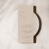Blush Pink Modern Minimalist Weduwflat Menu