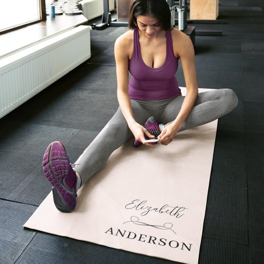 Blush Pink Modern Minimalist Yogamat