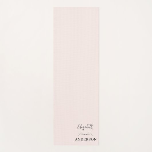Blush Pink Modern Minimalist Yogamat (Voorkant)