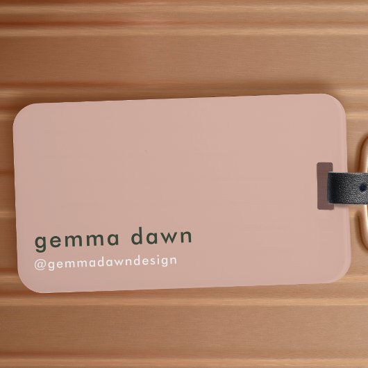 Blush Pink Modern Minimum Feminine Girly Instagram Bagagelabel