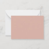 Blush Pink Modern Minimum Feminine Girly Instagram Notitiekaartje (Achterkant)
