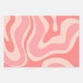 Blush Pink Modern Retro Liquid Swirl Abstract Inpakpapier Vel (Voorkant 3)