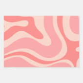 Blush Pink Modern Retro Liquid Swirl Abstract Inpakpapier Vel (Voorkant 2)