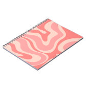 Blush Pink Modern Retro Liquid Swirl Abstract Notitieboek (Linkerzijde)