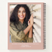 Blush Pink Modern Script Afstudeerder Party Gastbo Notitieboek (Achterkant)