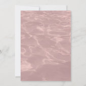 Blush Pink Modern Script Pool Verjaardagsfeest Kaart (Achterkant)