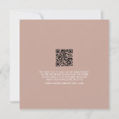 Blush Pink Modern Script Wedding Sla de datum op Kaart (Achterkant)
